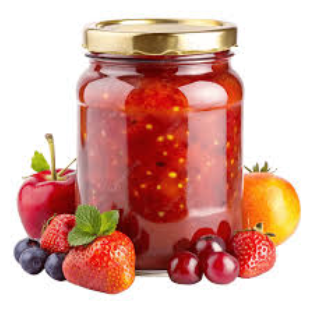 BIO MIXED FRUITS JAM IN GLASS JAR 300G